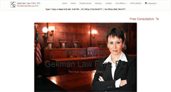 Desktop Screenshot of gekmanlaw.com