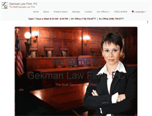 Tablet Screenshot of gekmanlaw.com